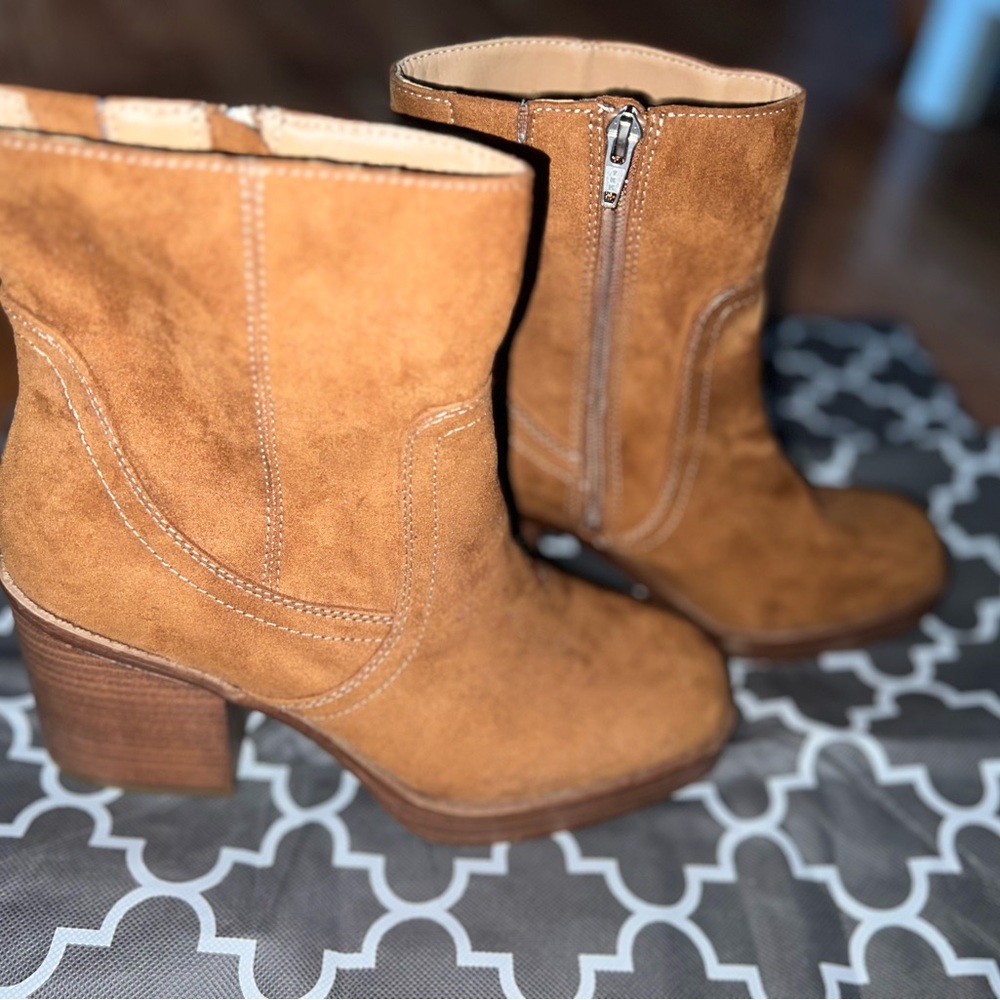 Target Universal Thread Brown Suede Ankle Boots